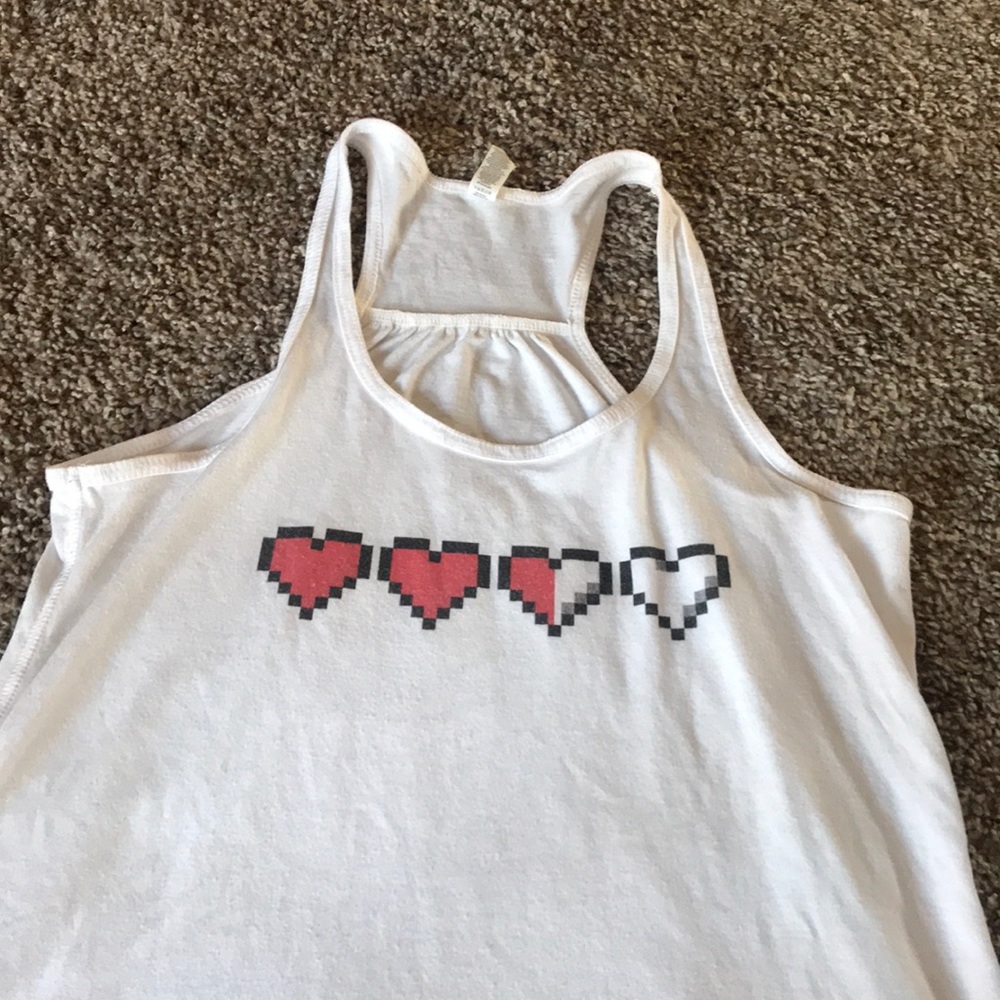 Zelda deadmau5 pixel hearts tank top